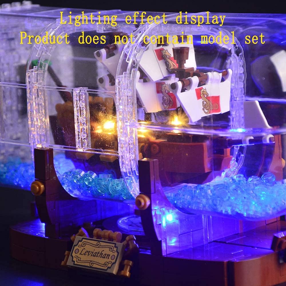 GEAMENT Verbesserte Version Licht-Set für Ship in a Bottle (Schiff in Flasche) 92177 - Kompatibel mi