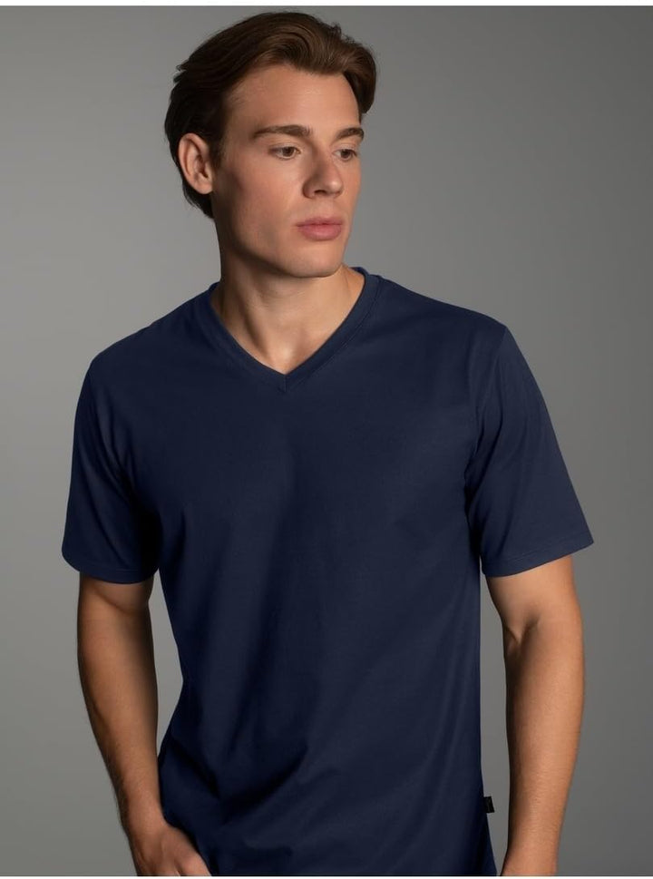 TRIGEMA V-Shirt Deluxe Baumwolle XXL Grosse Grössen Navy, XXL Grosse Grössen Navy