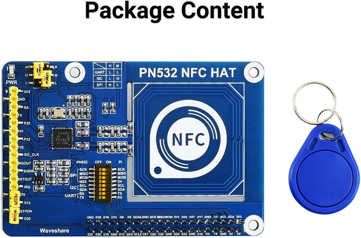 Waveshare PN532 NFC HAT for Raspberry Pi Near Field Communication Support I2C / SPI/UART Interfaces