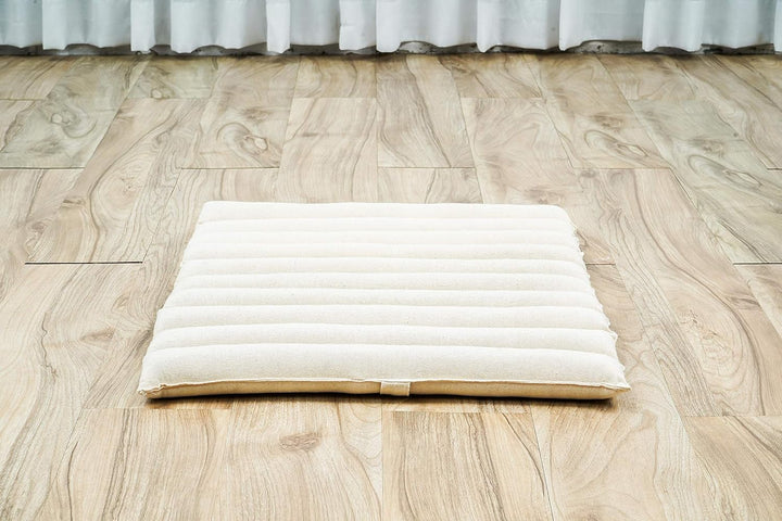 Leewadee Meditationsset Yogaset aus Meditationskissen Zafu und Kleiner rollbarer Sitzmatte Zabuton Ö