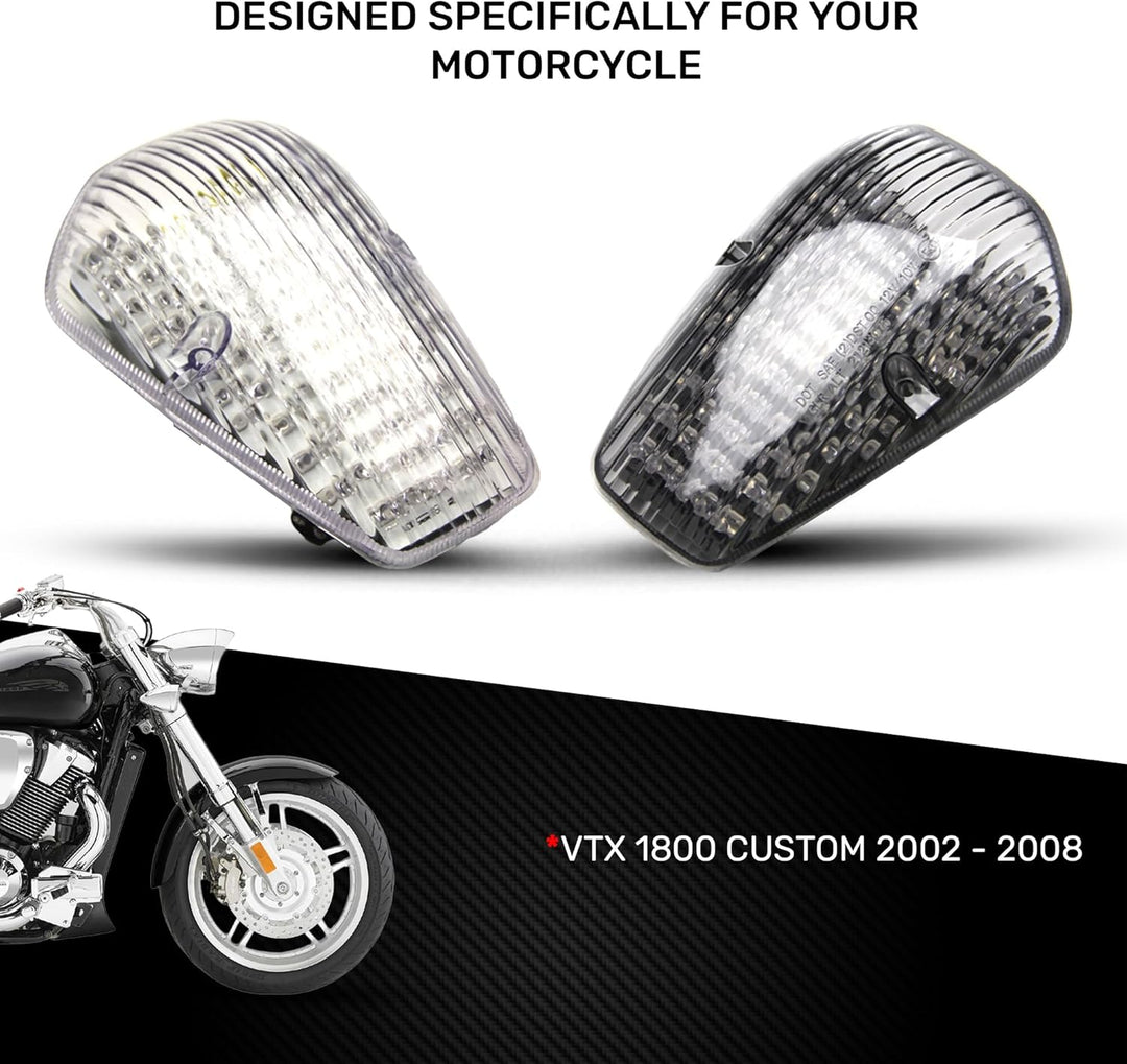 avdb-moto LED-Bremslicht mit integrierten Blinker kompatibel mit Honda VTX, 1300, 1800 (Getönt), Get