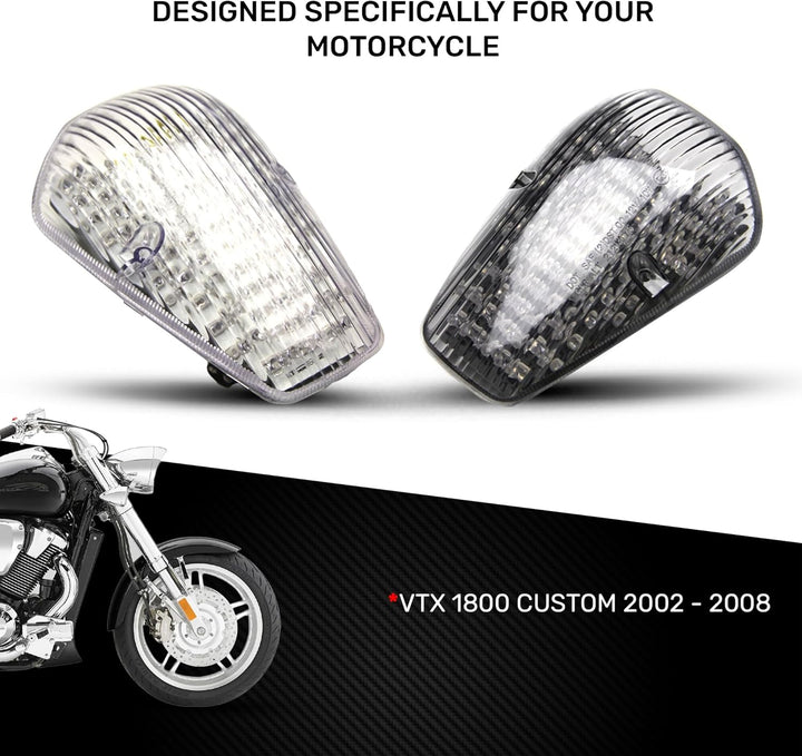 avdb-moto LED-Bremslicht mit integrierten Blinker kompatibel mit Honda VTX, 1300, 1800 (Getönt), Get