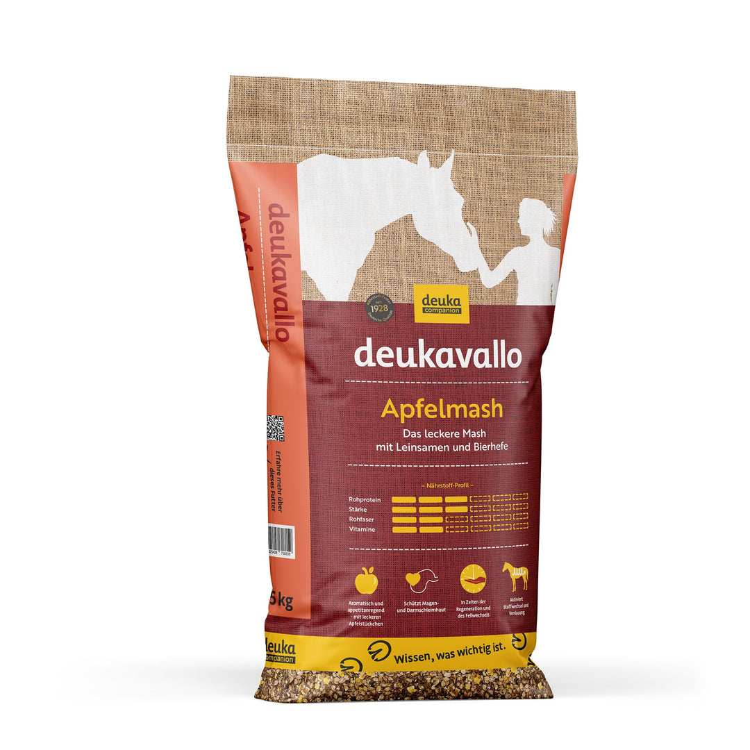 deukavallo Apfelmash 15 kg | Pferdefutter | mit Multivitamin-Komplex | aktiviert Stoffwechsel | verd