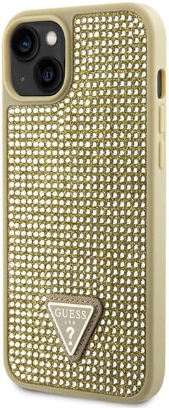 Guess GUHCP14MHDGTPD Hülle für iPhone 14 Plus 6.7" golden hardcase Rhinestone Triangle