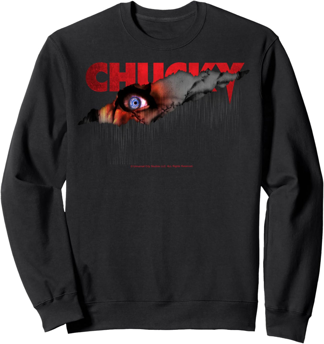 Chucky Shining Blue Eyeball Horror Sweatshirt