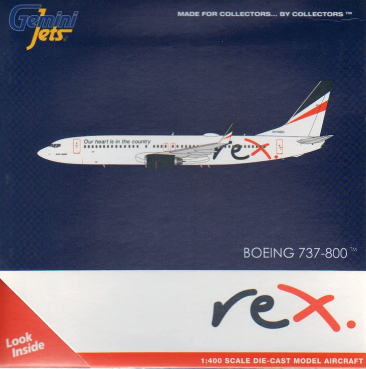 GJRXA1985 Boeing 737-800 Regional Express (Rex) VH-RQC Scale 1/400