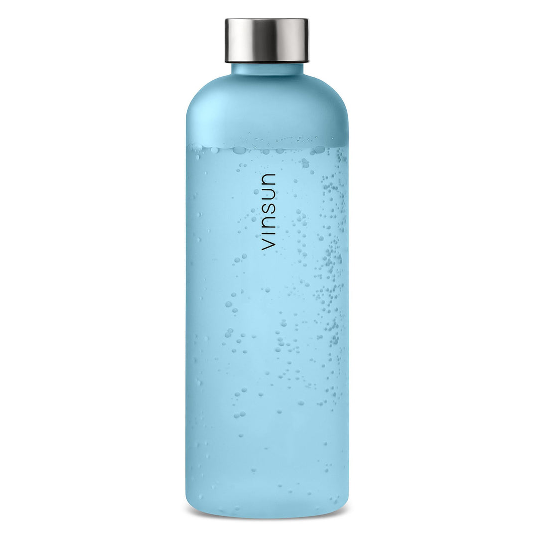 VINSUN Trinkflasche 650ml, 1000ml, 1500ml - auslaufsicher, Kohlensäure geeignet, BPA frei, Tritan -