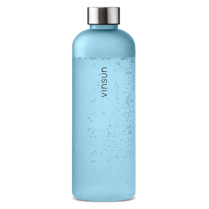 VINSUN Trinkflasche 650ml, 1000ml, 1500ml - auslaufsicher, Kohlensäure geeignet, BPA frei, Tritan -