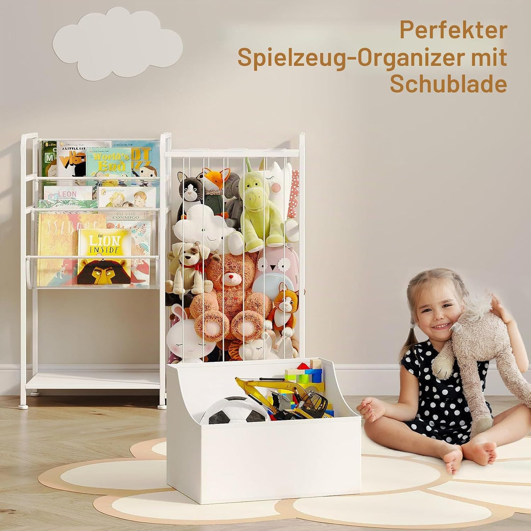 BBLIKE Bücherregal Kinder, Kinderregalmit Stofftier Aufbewahrung - Multifunktionales Kinderzimmer Re