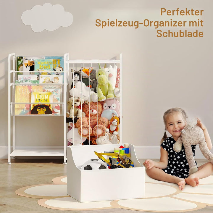 BBLIKE Bücherregal Kinder, Kinderregalmit Stofftier Aufbewahrung - Multifunktionales Kinderzimmer Re