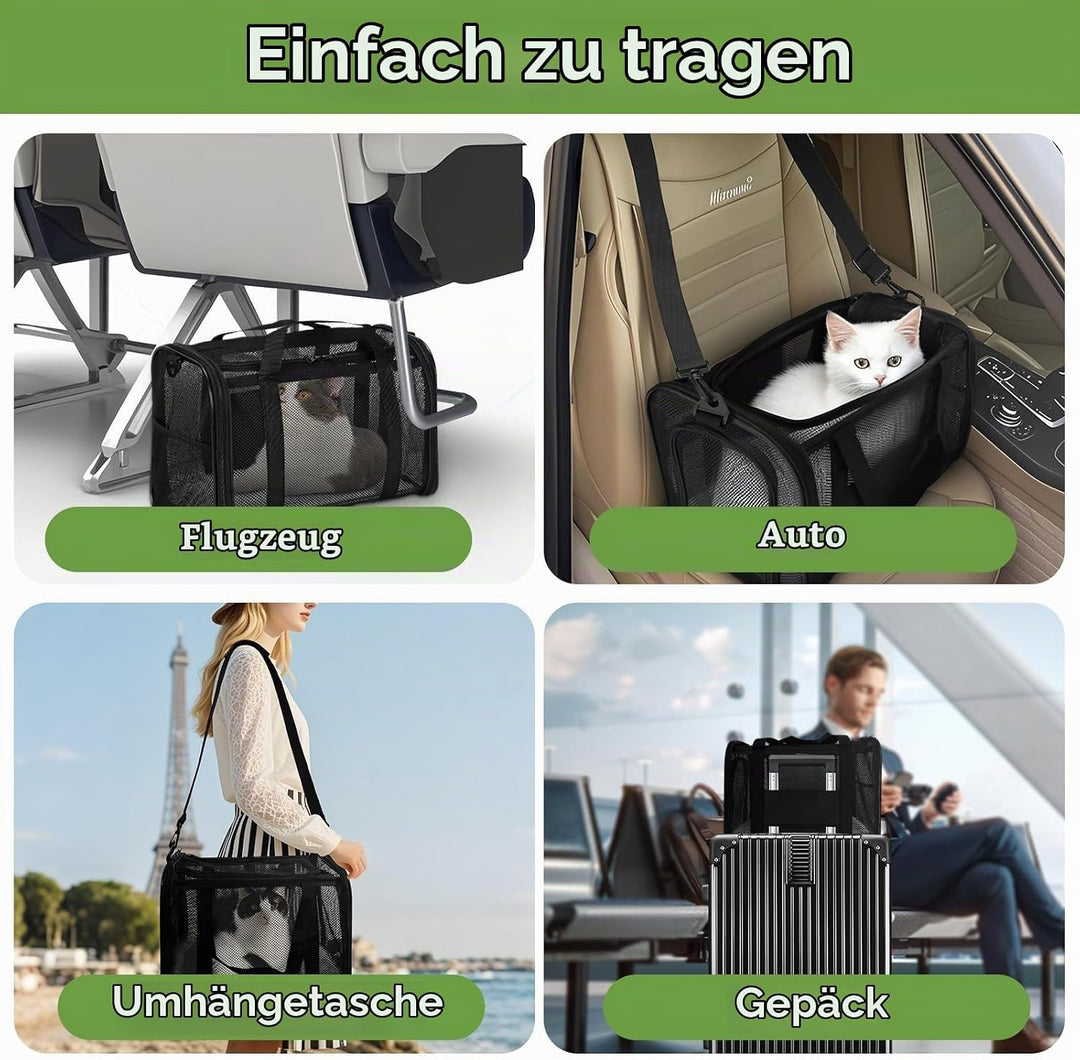Transporttasche für Katze Hund,Katzentasche Transporttasche,Katzentransportbox,Faltbar Tragetasche K