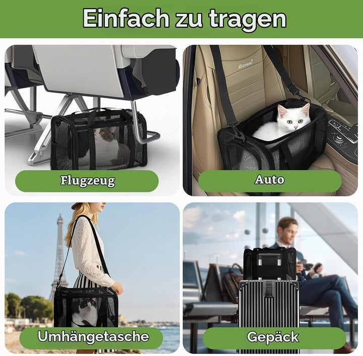 Transporttasche für Katze Hund,Katzentasche Transporttasche,Katzentransportbox,Faltbar Tragetasche K