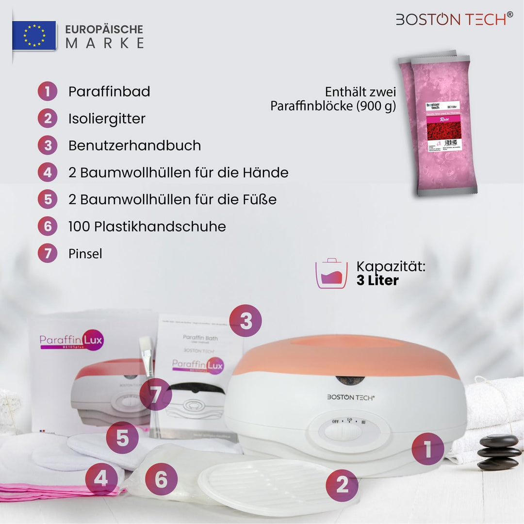 Boston Tech® Paraffin-Handbad von Muskelschmerzen und Arthritis. 3 Liter Fassungsvermögen. Feuchtigk