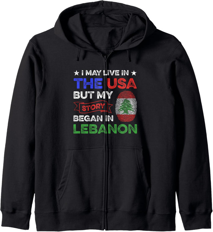 Libanon Libanesische Wurzeln Libanesisches Erbe Stolze Libanesische Flagge Kapuzenjacke