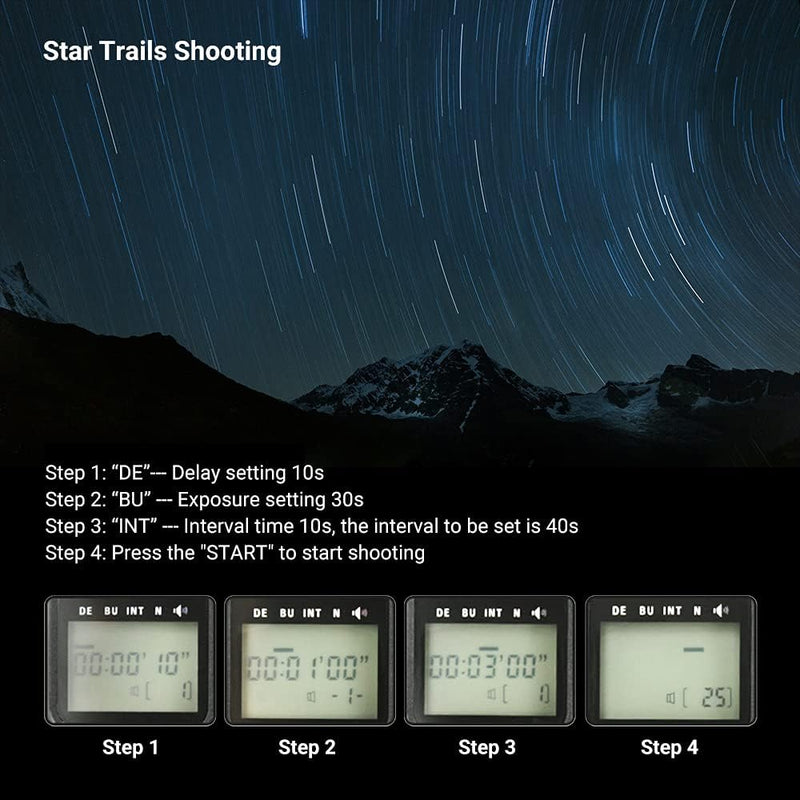 JJC Kabellose Fernauslöser Intervalometer Timer für Canon EOS R7 R6 R RP M6 M6 Mark II M5 EOS 200D I