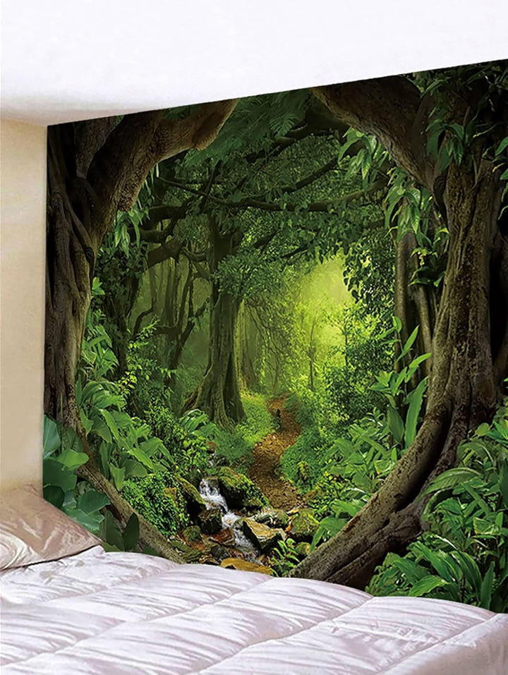 Mesnt Wandteppich Natur Gross, Wandtuch Landschaft Baum Psychedelische Wandbehang Bettwäsche Tapisse