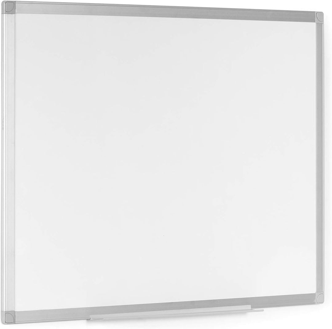 BoardsPlus - Whiteboard - 90 x 60 cm, mit Aluminiumrahmen und Stifteablage, Melamin Oberfläche, 90 x