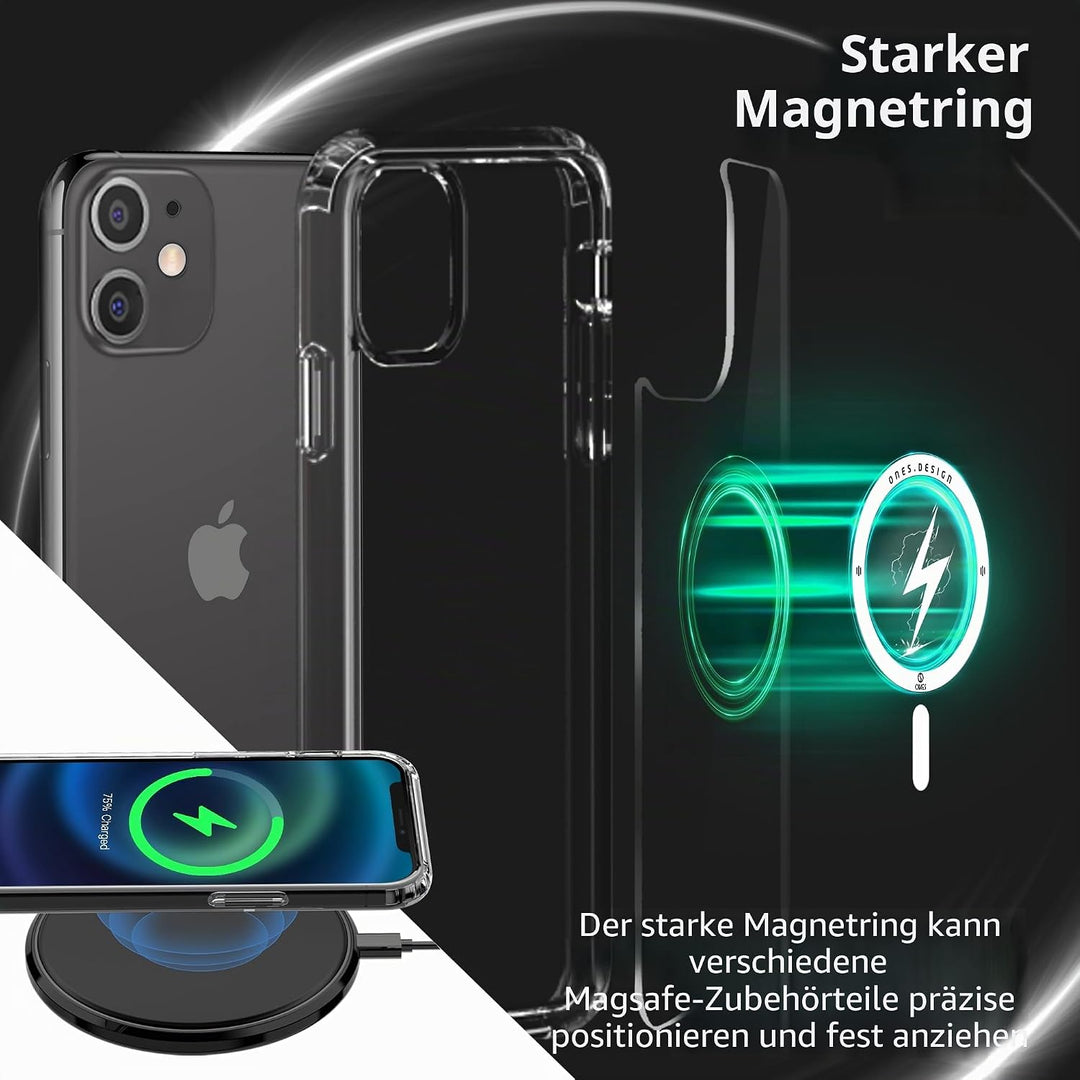 ONES Magnetisches HandyHülle für iPhone 11, Kompatibel mit MagSafe, Militärnorm Schutz Dünne Hülle,
