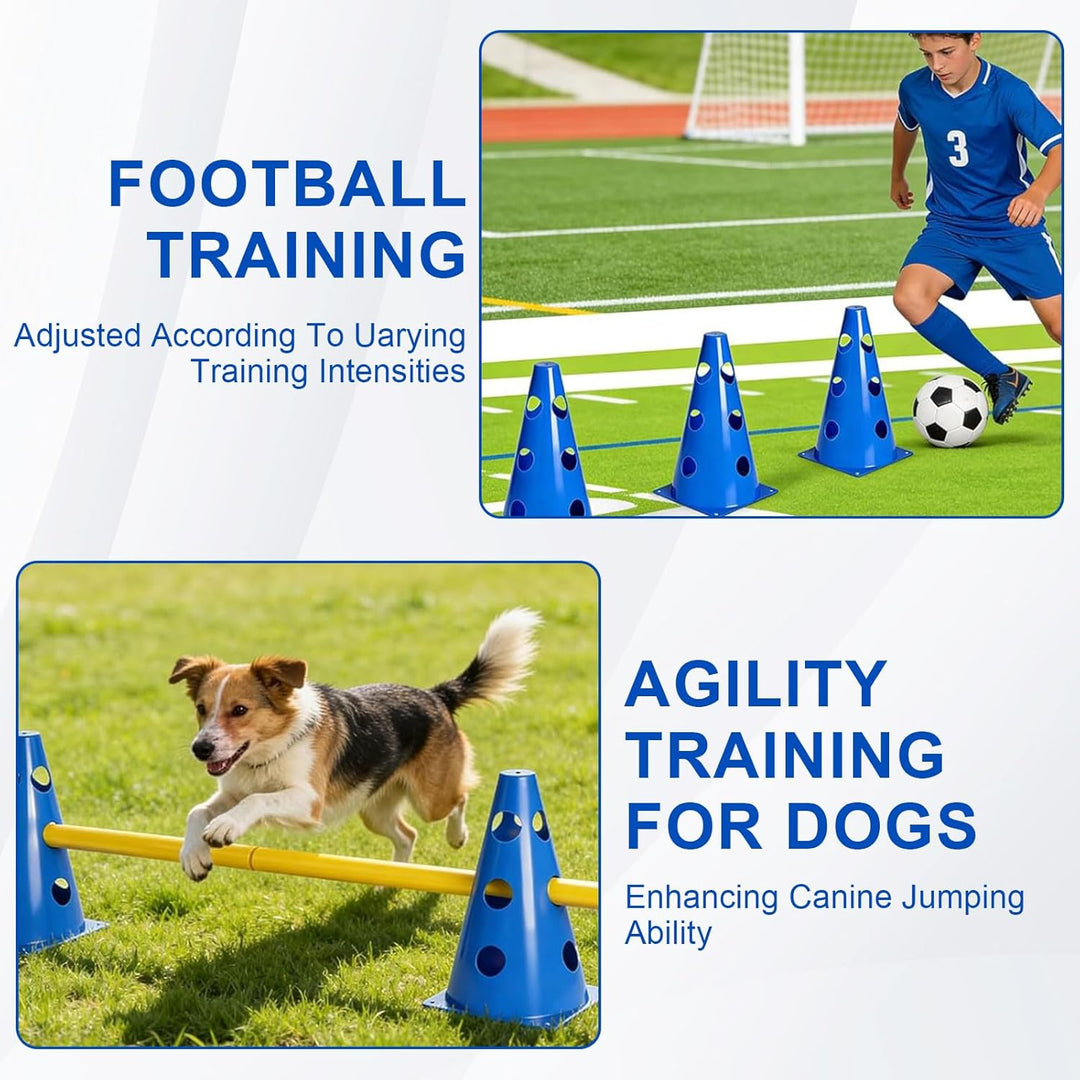 Agility Set Hunde Klein Cavaletti Hunde Steckhürdenset, Agility Trainingszubehör für Hunde Pferde, S