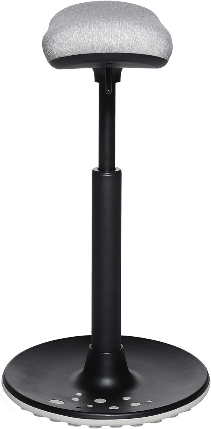 Topstar Sitness H2, Arbeitshocker, Stehhilfe, Drehhocker, Skateboardsitz, höhenverstellbar, Stoffbez