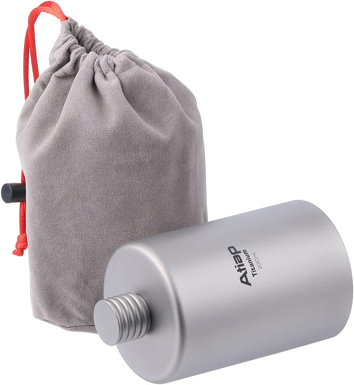 ATiAP Titan-Weintopf, 200 ml, tragbarer Weintopf, Taschenflasche, Weinflasche für Outdoor-Camping
