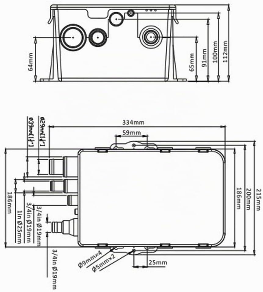 Duschpumpe, Duscha Haushaltspumpe 2,5m, Kompakte Boot Duschwanne Pumpe mit eingebautem automatischen