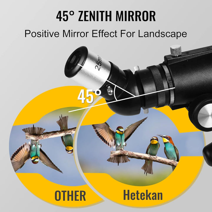 HETEKAN Teleskop, Teleskope Astronomie für Erwachsene,70 mm Öffnung und 700 mm Brennweite (28x-210x)