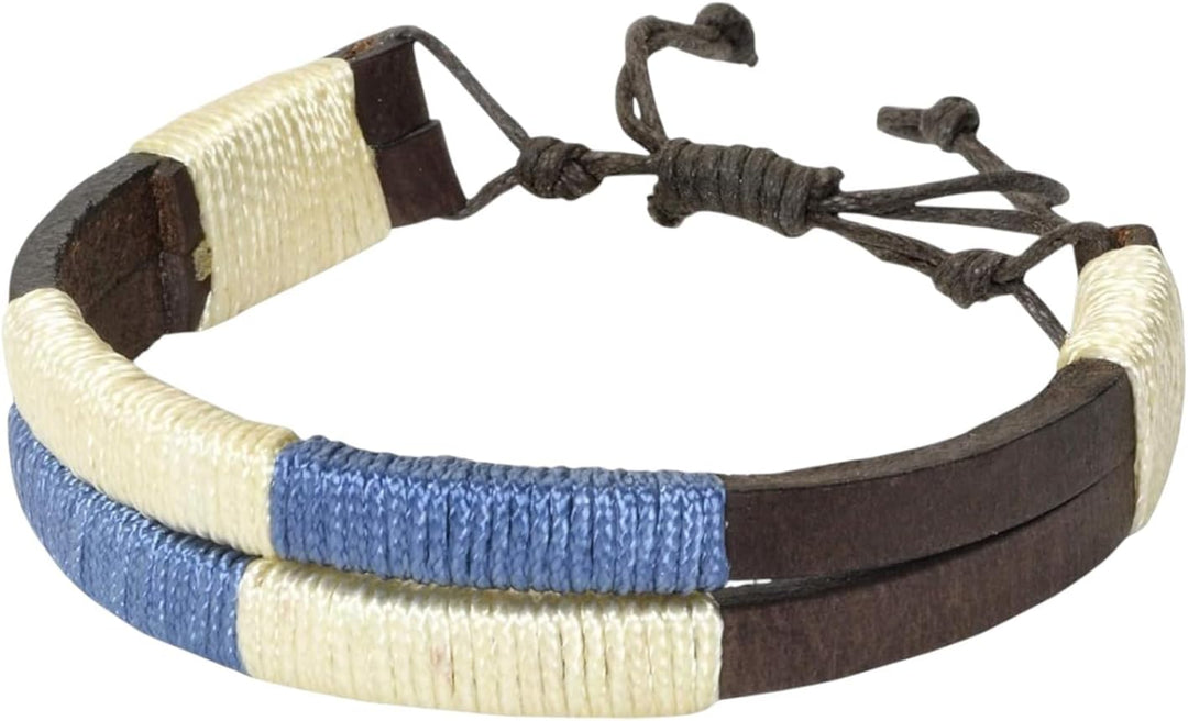 PELPE Argentinischer Ledergürtel mit passender Schnur und Lederarmband. Auf Leder gestickter Gürtel