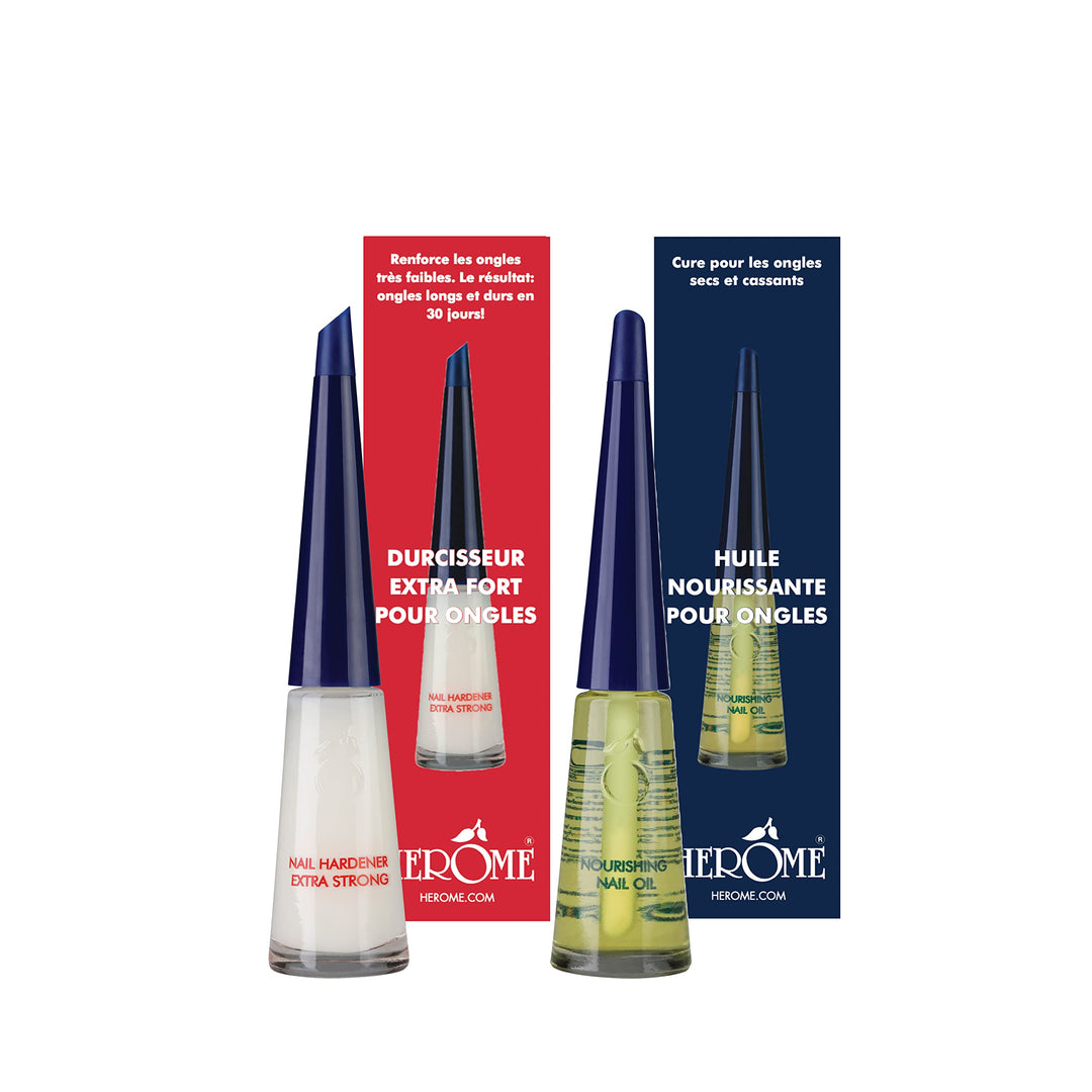 Herome Combi-Pack Nagelhärter Extra Stark & Pflegendes Nagelöl (Nail Hardener Extra Strong & Nourish