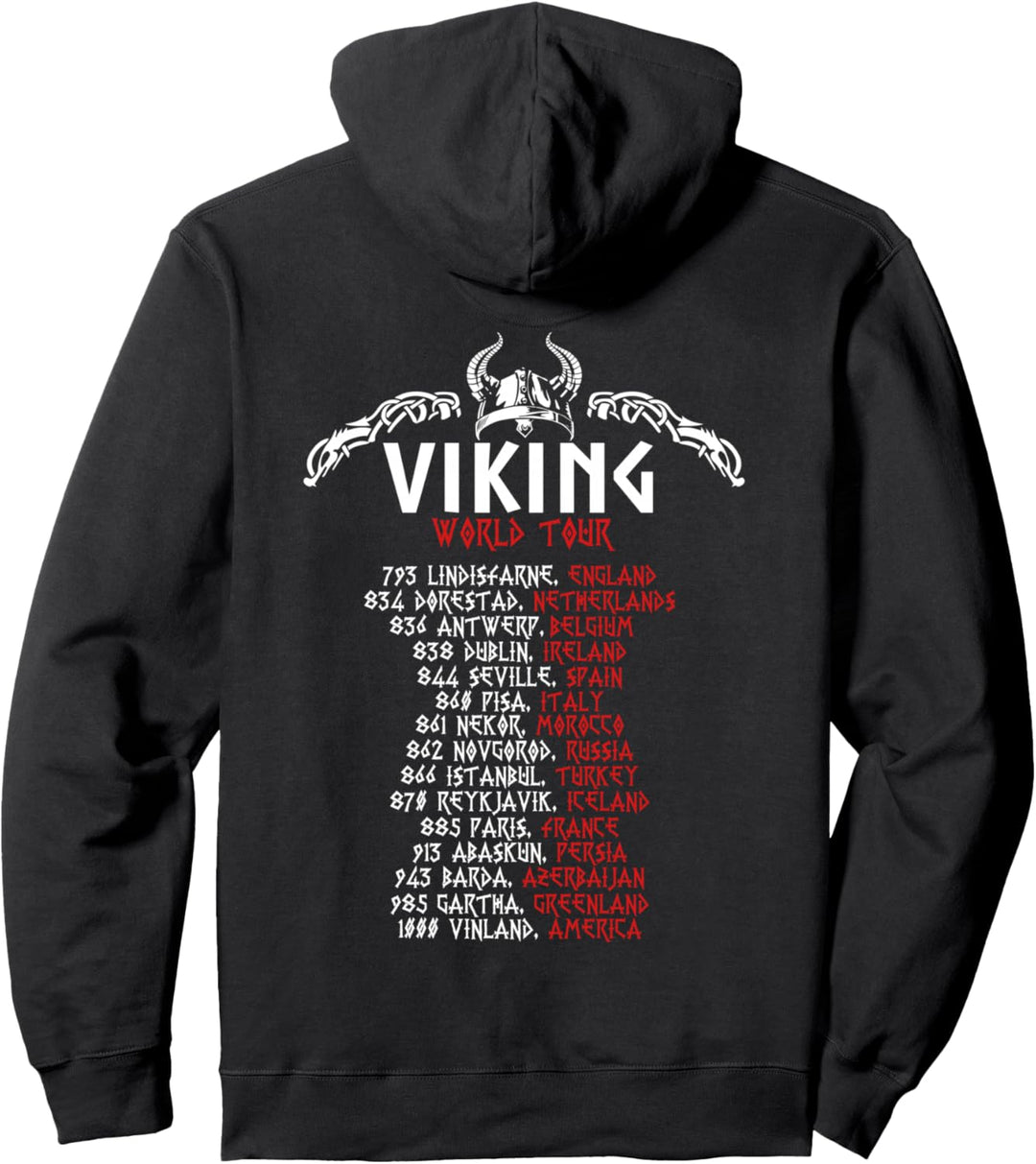 Viking World Tour (beidseitig bedruckt) Nordische Mythology Pullover Hoodie