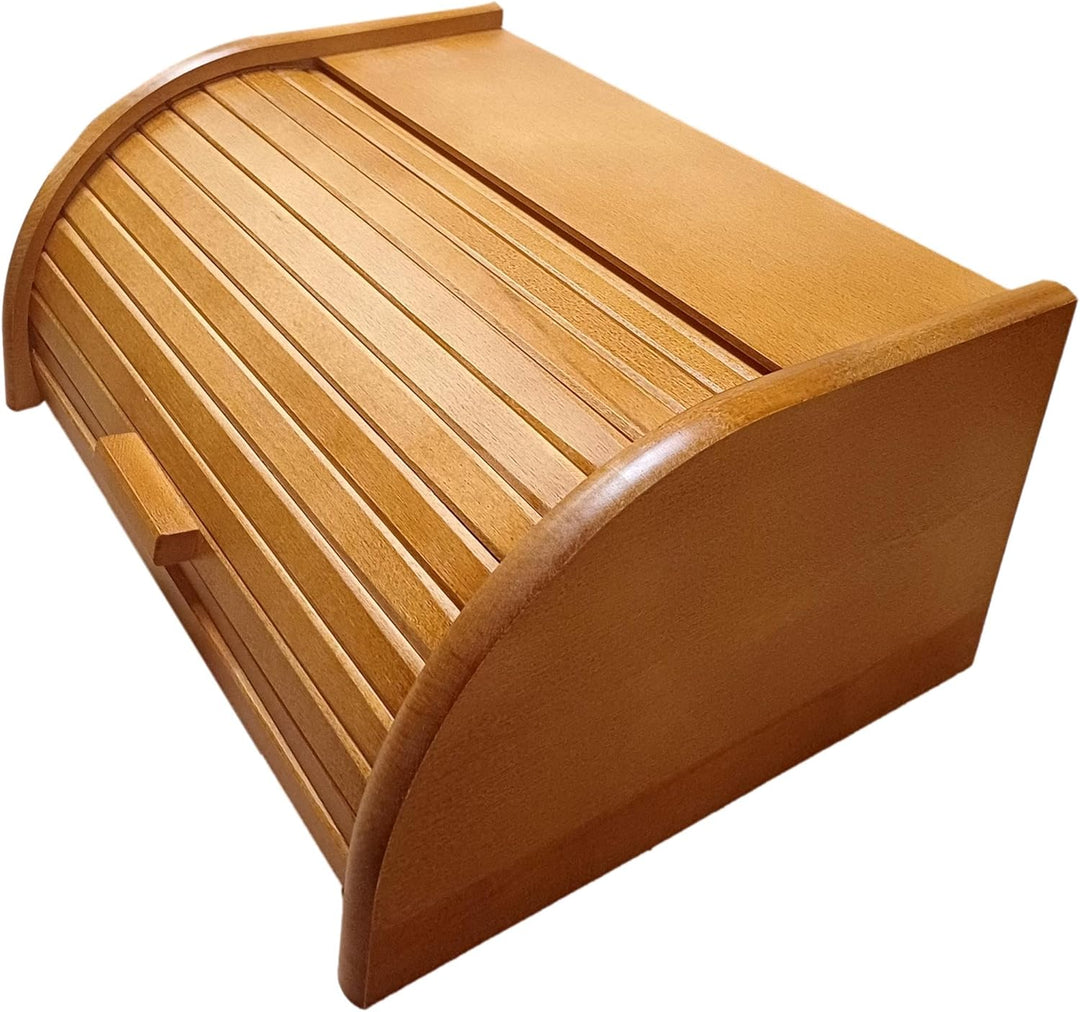 Brot-Box aus Holz, aufrollbar oder herunterklappbar, verschiedene Versionen erhältlich, holz, braun,