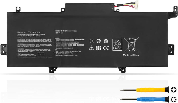 ANTIEE New C31N1602 Laptop Akku für Asus ZenBook U3000U UX330 UX330U UX330UA UX330UAK UX330UA-AH54 U