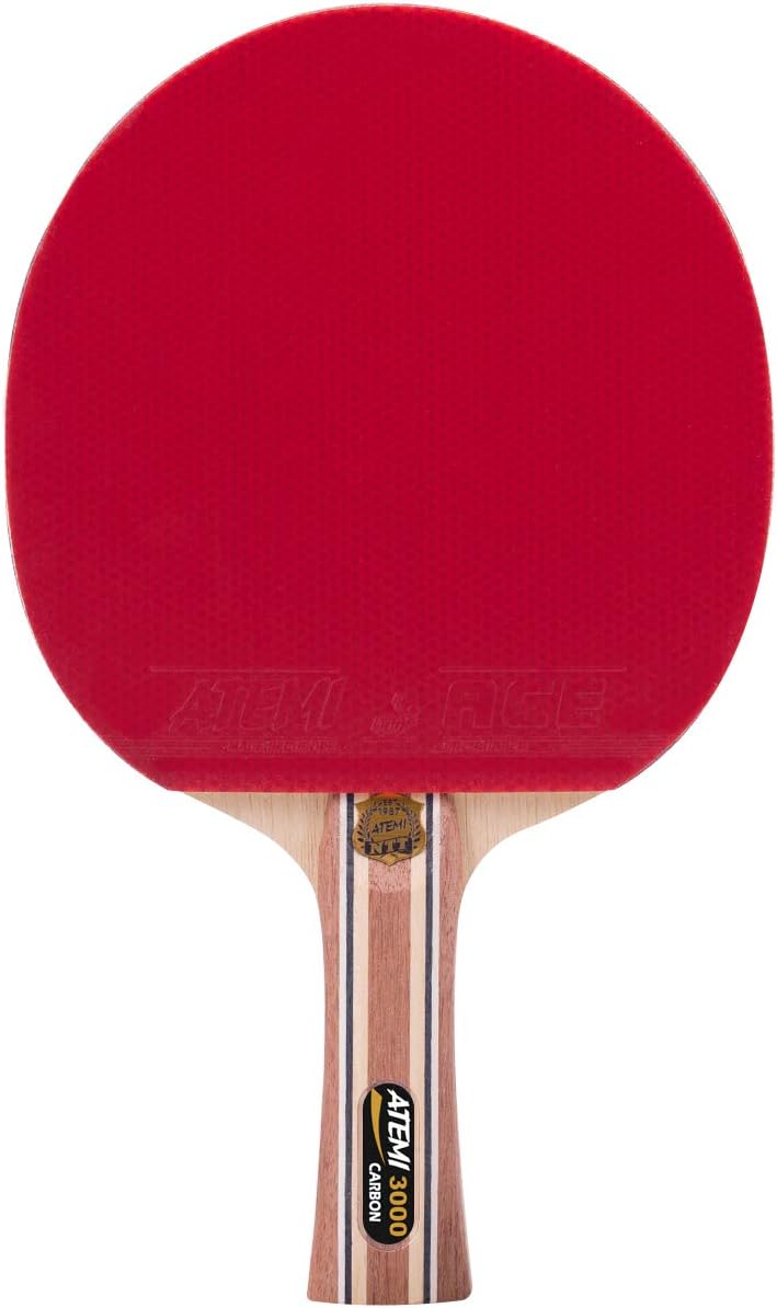 Atemi Pro Carbon 3000 Tischtennisschläger | Überlegene Kontrolle und Leistung | Neues 2020 ITTF zuge