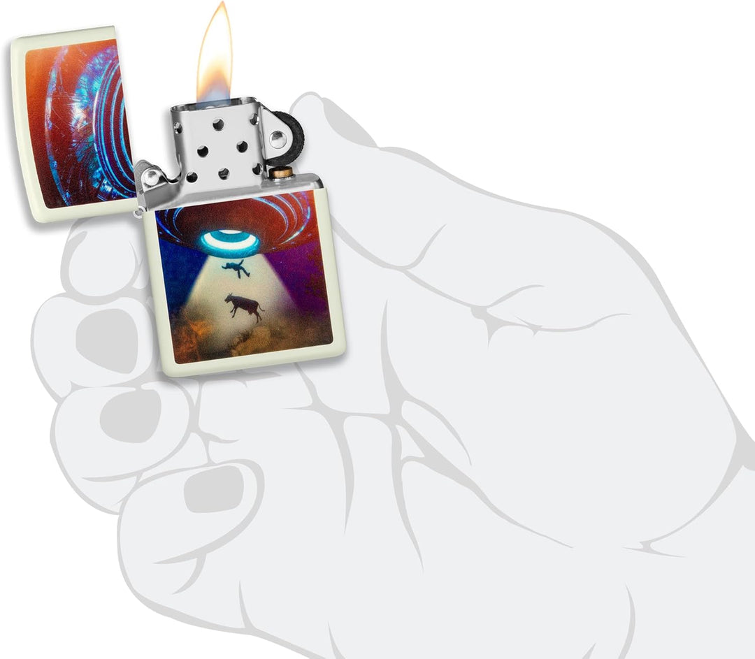 Zippo Feuerzeug, leuchtet im Dunkeln, UFO, eine Box One Box Leuchtet im Dunkeln., One Box Leuchtet i