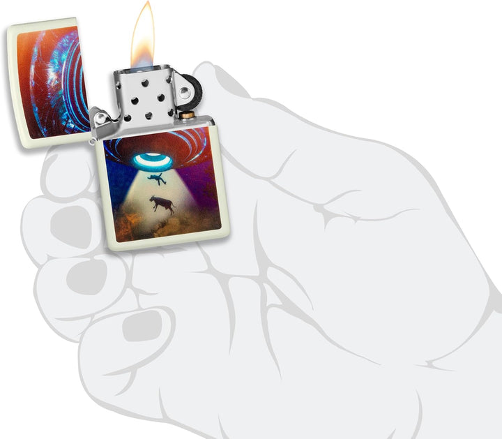 Zippo Feuerzeug, leuchtet im Dunkeln, UFO, eine Box One Box Leuchtet im Dunkeln., One Box Leuchtet i