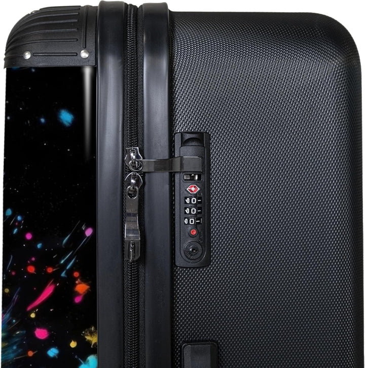 NoBoringSuitcases.com® Koffer XL Gross 77x51.5x28 cm Reisekoffer mit 4 Rollen Leicht Trolley Hartsch