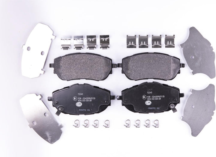 HELLA PAGID 8DB 355 020-281 Bremsbelagsatz - T2243 - Dicke/Stärke: 18.7mm - Bremssystem: Bosch - mit