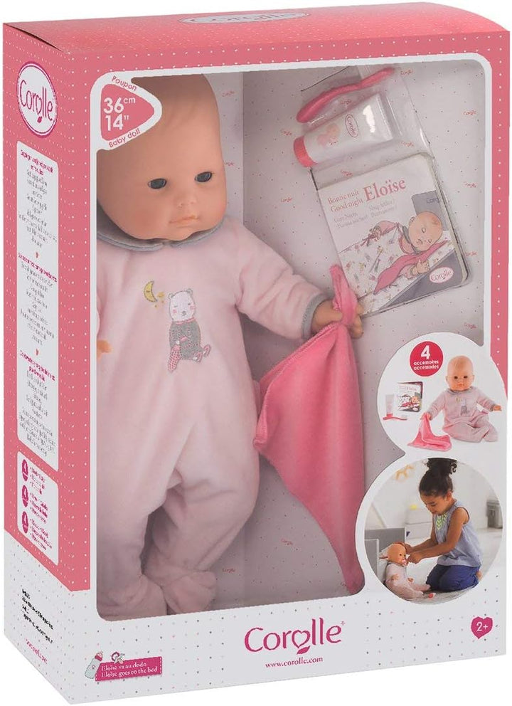 Corolle 9000130130 - Mon Grand Poupon Corolle / Eloise Gute Nacht Set / Französische Puppe mit Charm
