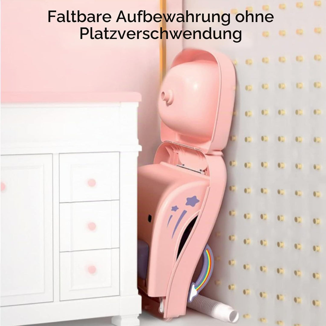 Kinder-Haarwaschstuhl, verstellbar, kind-Shampoo-Stuhl, Badende Mädchen, rosa Salonstuhl für Kleinki