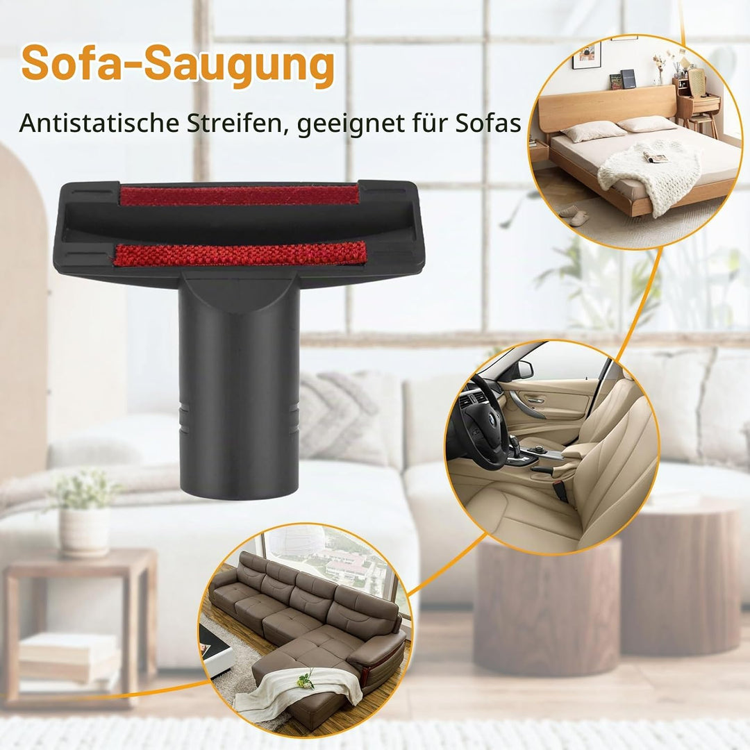 35 mm Staubsauger Düsen Bürsten Set - Wiseten Universal 5 Stück Polsterdüse Fugendüse Matratzendüse