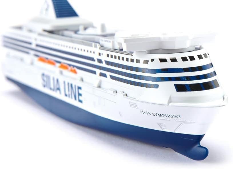 siku 1729, Fährschiff Silja Symphony, Metall/Kunststoff, 1:1000, Blau/Weiss, Vielseitig einsetzbar,