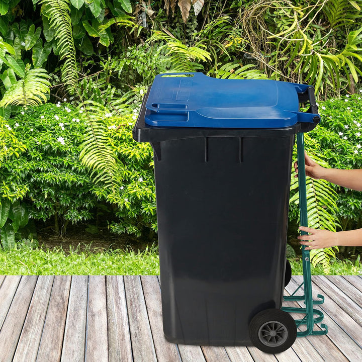 Relaxdays Müllpresse für die Mülltonne, Müllverdichter Hausmüll, Restmüll, Plastik, manuelle Hausmül