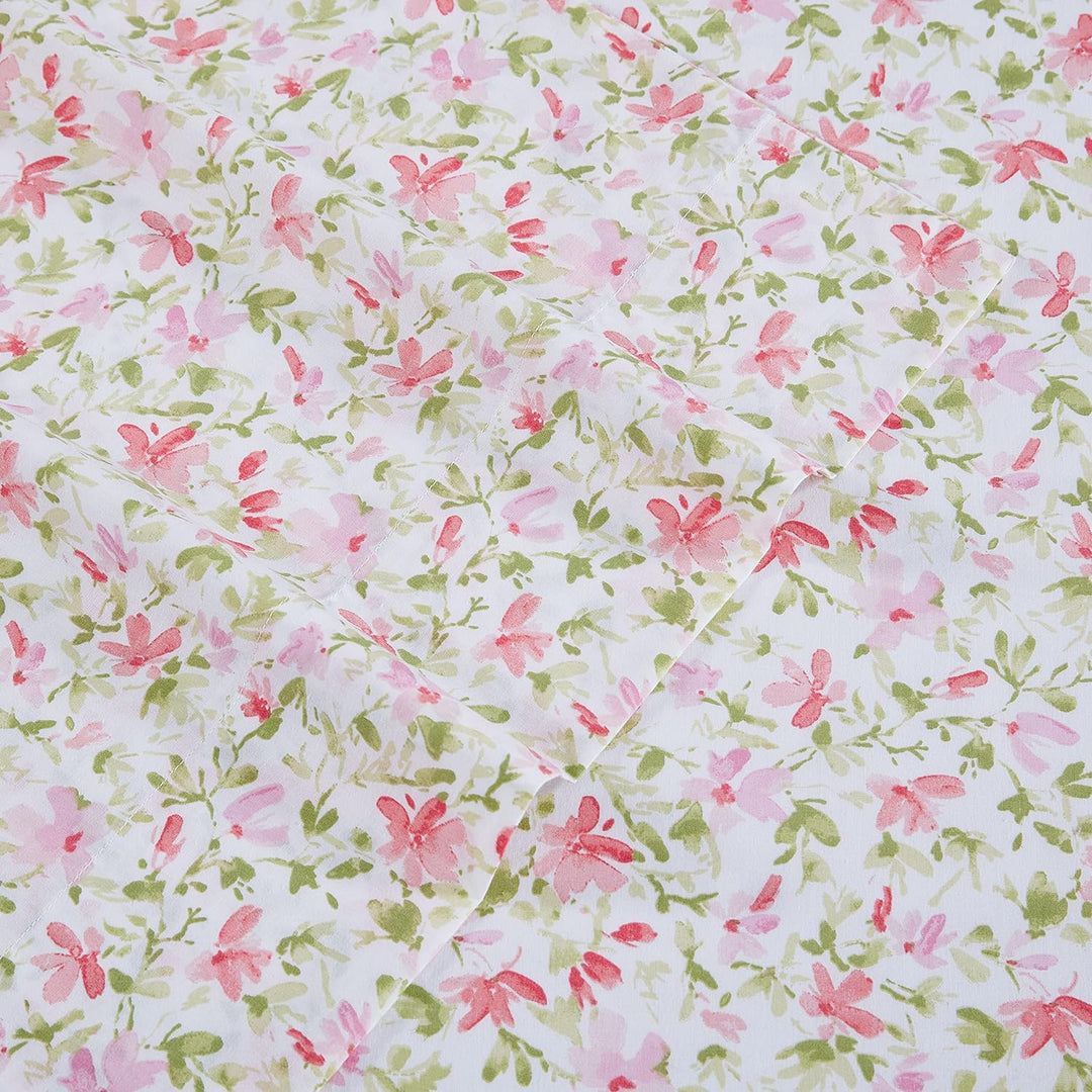 Laura Ashley - Doppelbettlaken, Baumwoll-Perkal-Bettwäsche-Set, knackige und Coole Heimdekoration (N