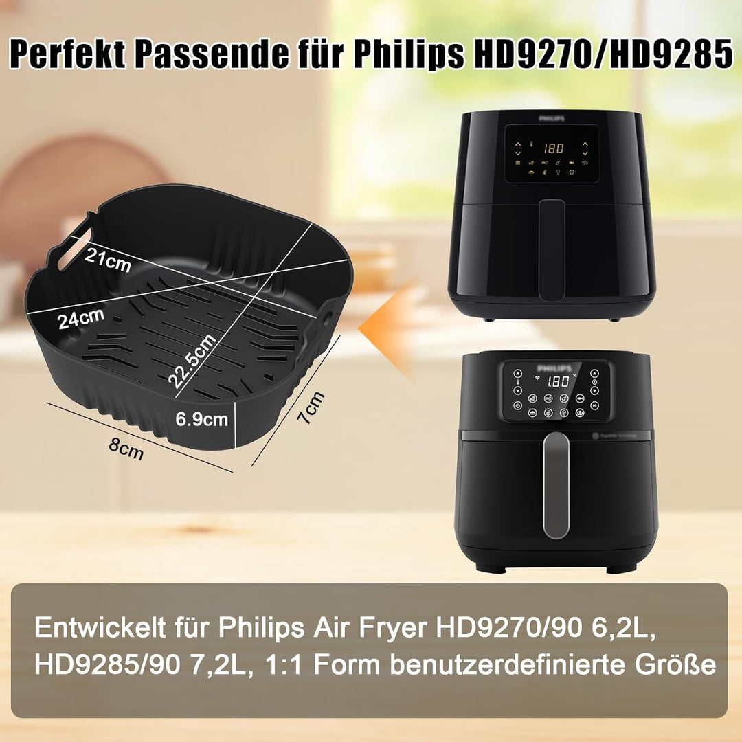 Silikonform Heissluftfritteuse für Philips HD9270/90, 19 Stück Airfryer Silikonform Set für Philips
