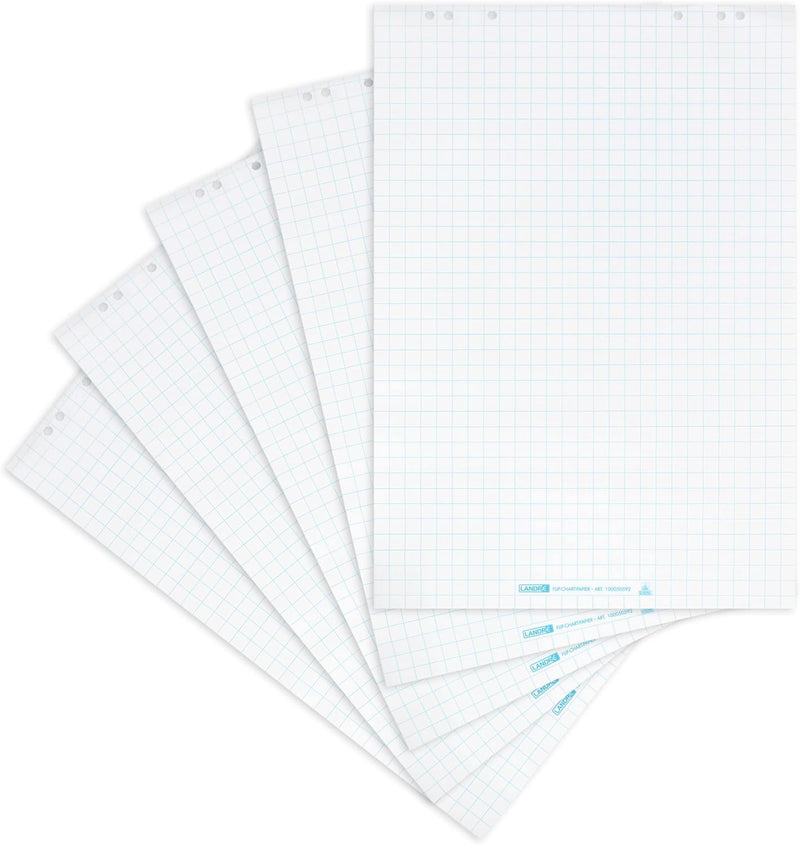 Legamaster 7-153600 Universal Flipchart Triangle Rundfuss, schwarz & Landre Flipchart Papier, karier