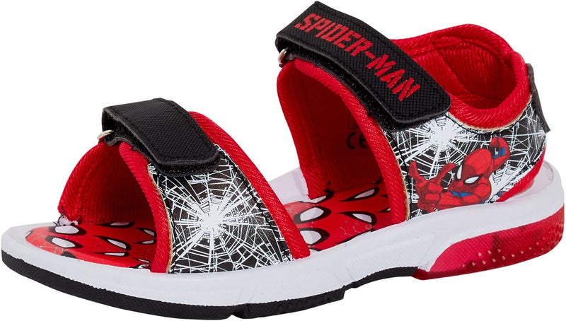 Marvel Spiderman Jungen leichte offene Zehen Easy Fix Sport Sandalen rot, rot, 30 EU