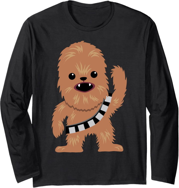 Star Wars Chewbacca Waving Hello Cartoon Langarmshirt