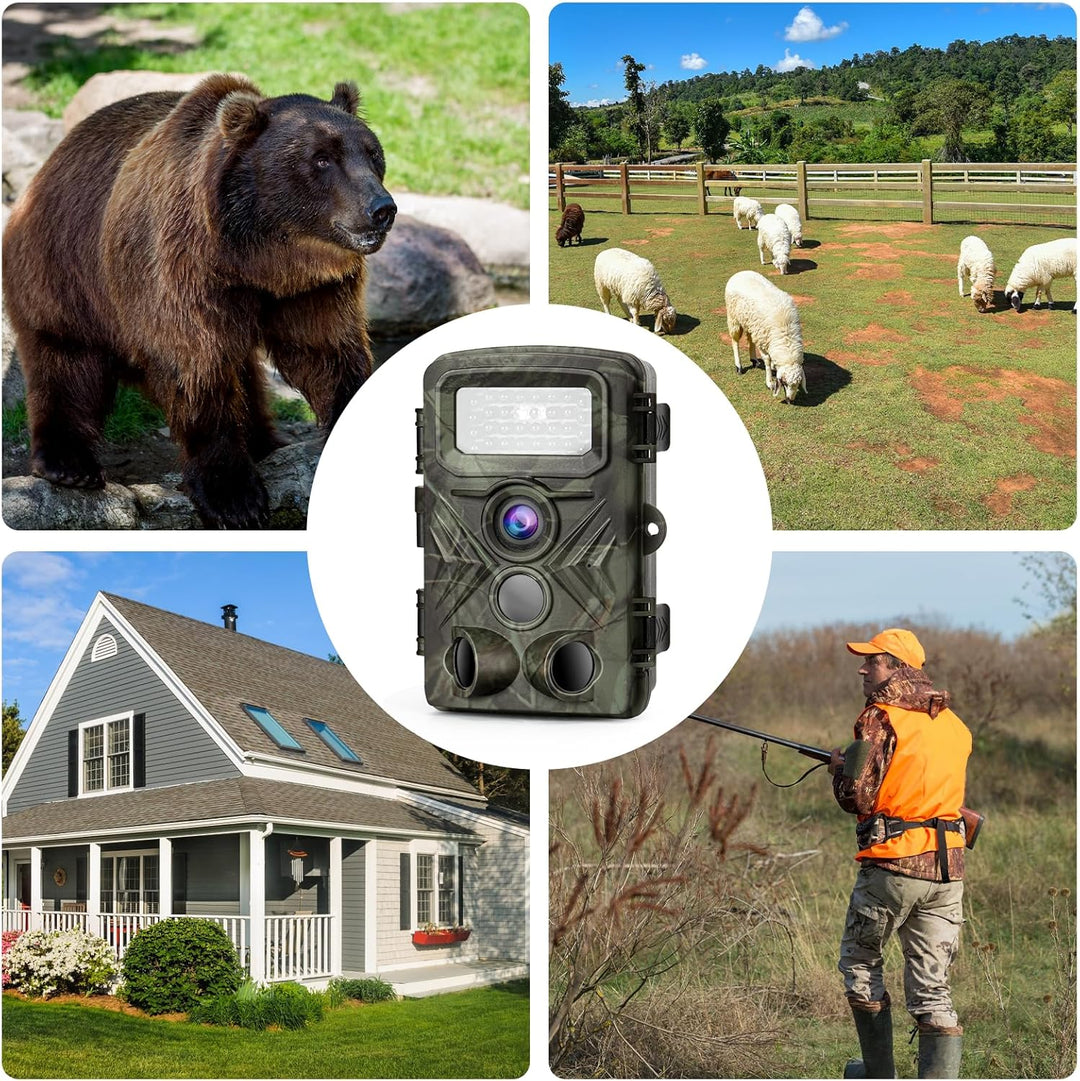 YOVOCA Wildkamera 2.7K 48MP, Wildkamera mit Bewegungsmelder Nachtsicht IP66 Wasserdicht Wildtierkame