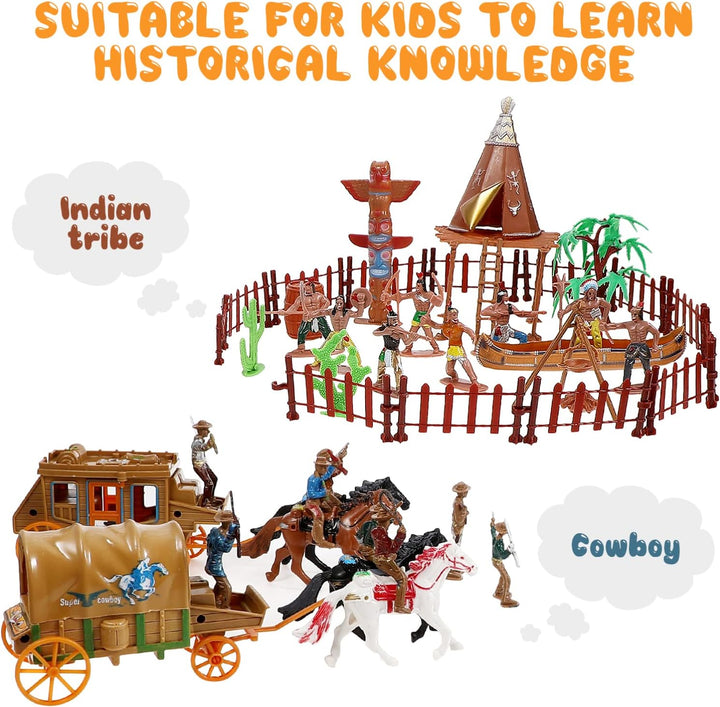 STOBOK Indianer Figuren Modelle: Wilde West Cowboys Figure Playset Set Miniatur Historische Indianer