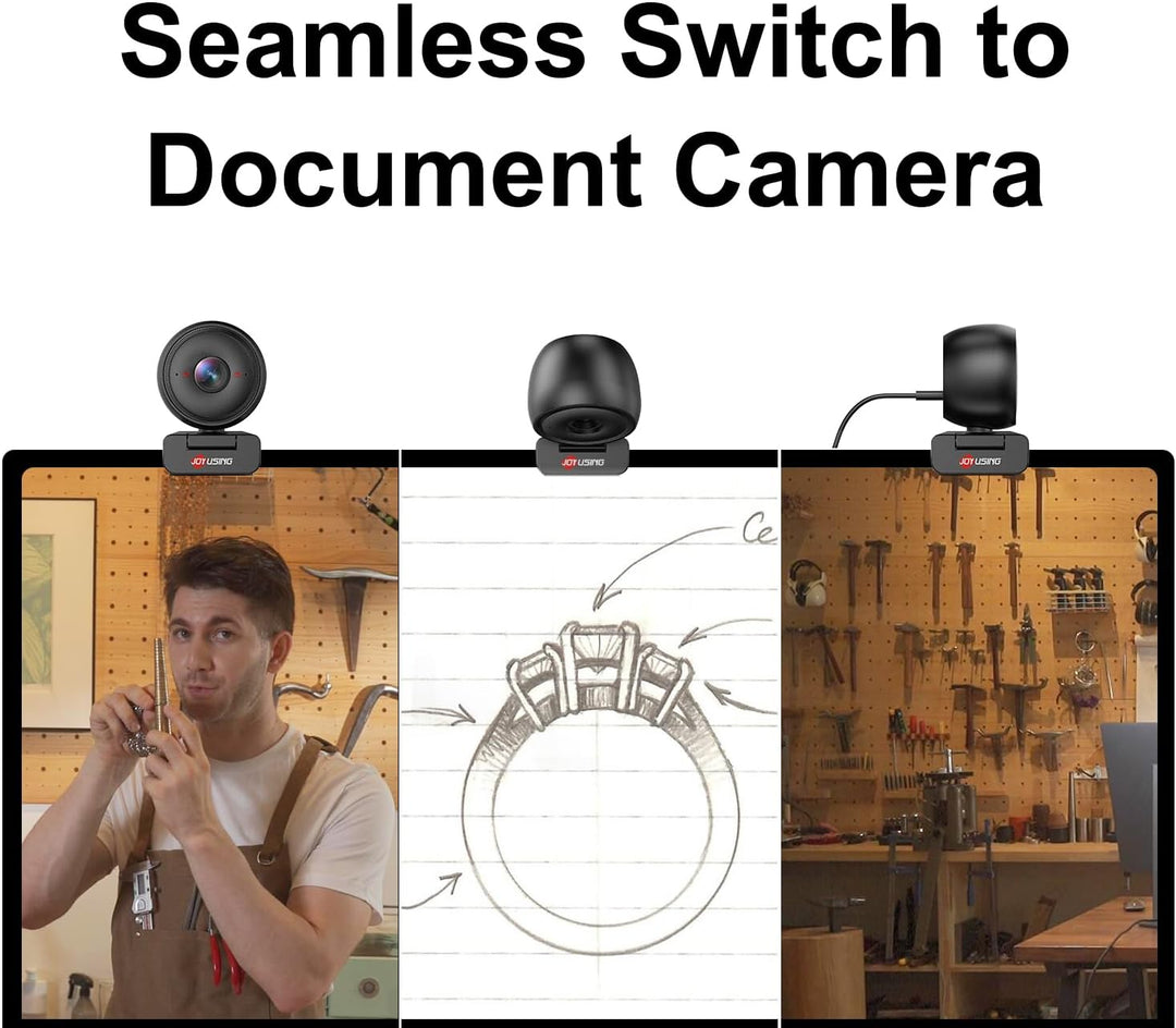 JOYUSING Flip600R 4K Streaming Webcam, Ultra 4K HD, Autofokus, PDAF, Geräuschunterdrückungsmikrofone